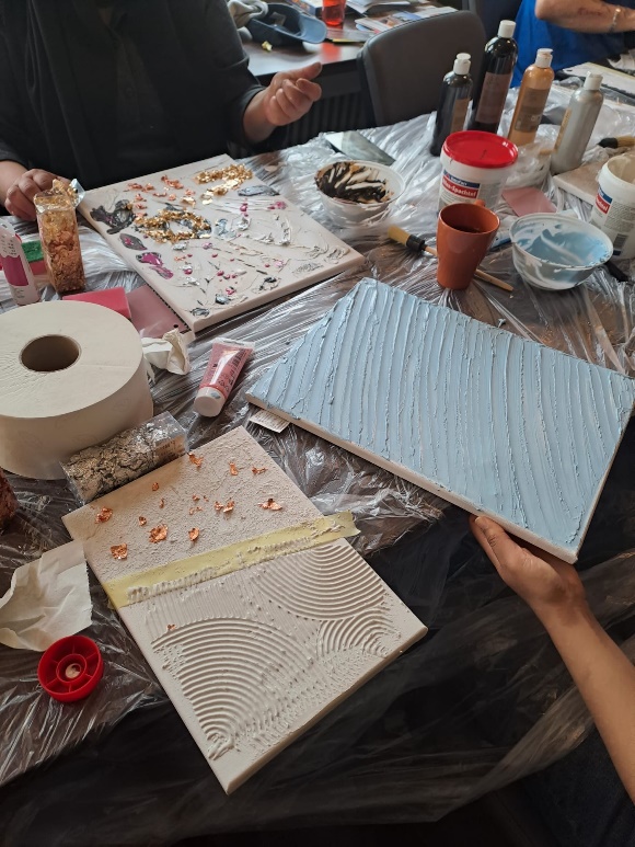 Malen mit Strukturpaste